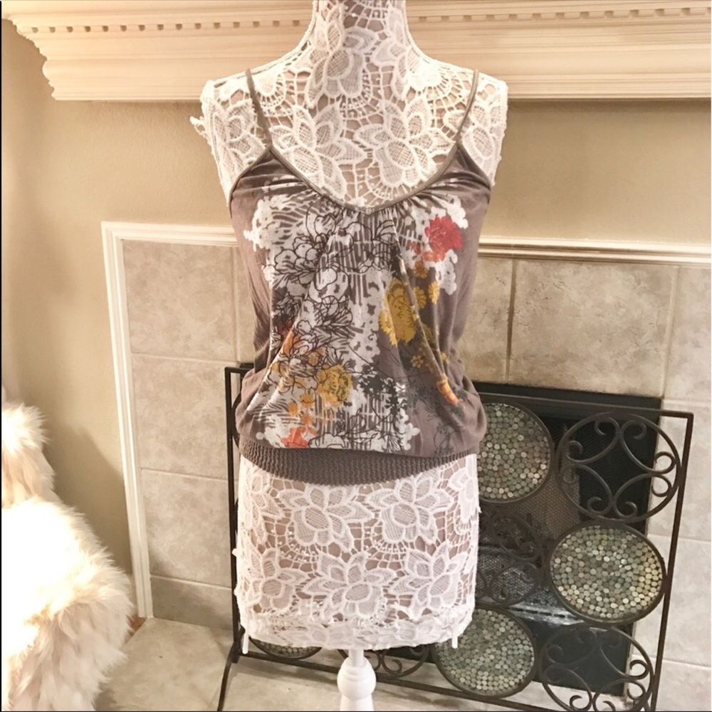 Speghetti strap boho top